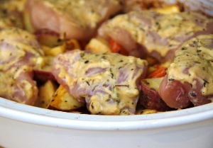 курица с овощами в духовке