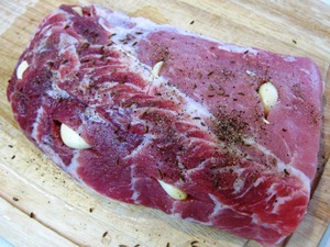 запечь мясо куском в духовке
