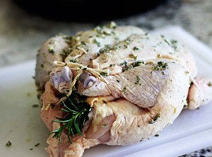 курица целиком в духовке
