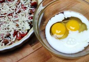 Постный заливной пирог с грибами