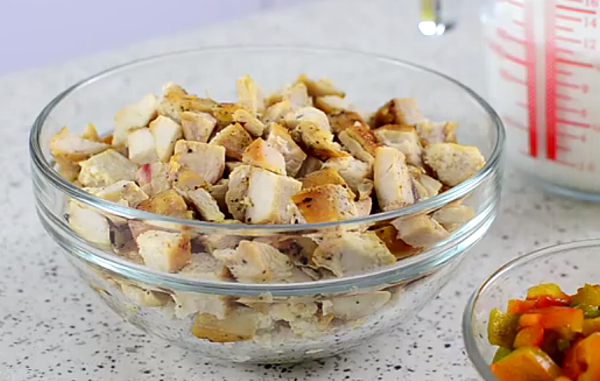 Быстрый пирог с курицей