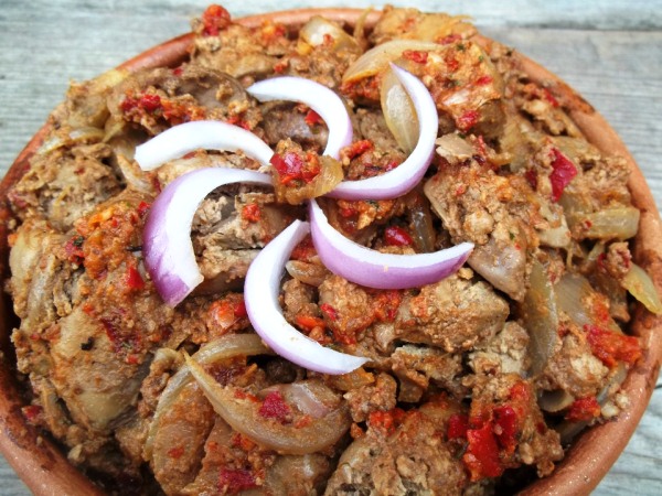 Куриная печень в духовке