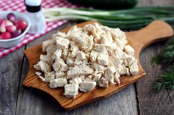 Окрошка с курицей