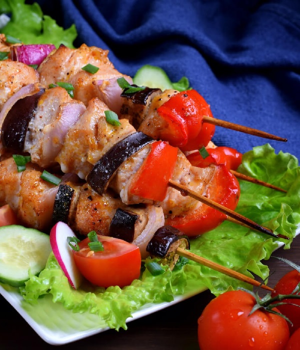 Шашлык из филе курицы в духовке