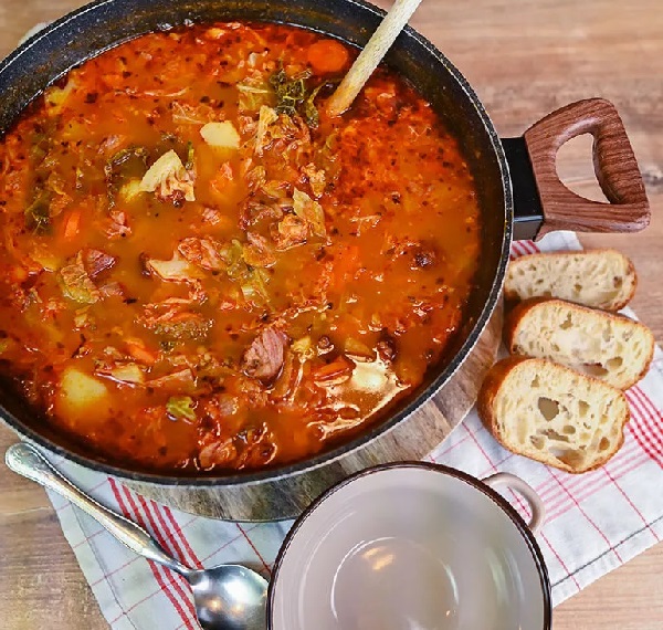 Суп с капустой и курицей рецепт