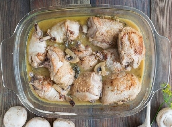 Жульен с курицей и грибами простой рецепт