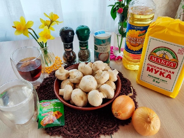 Пирог с грибами в духовке дрожжевого теста